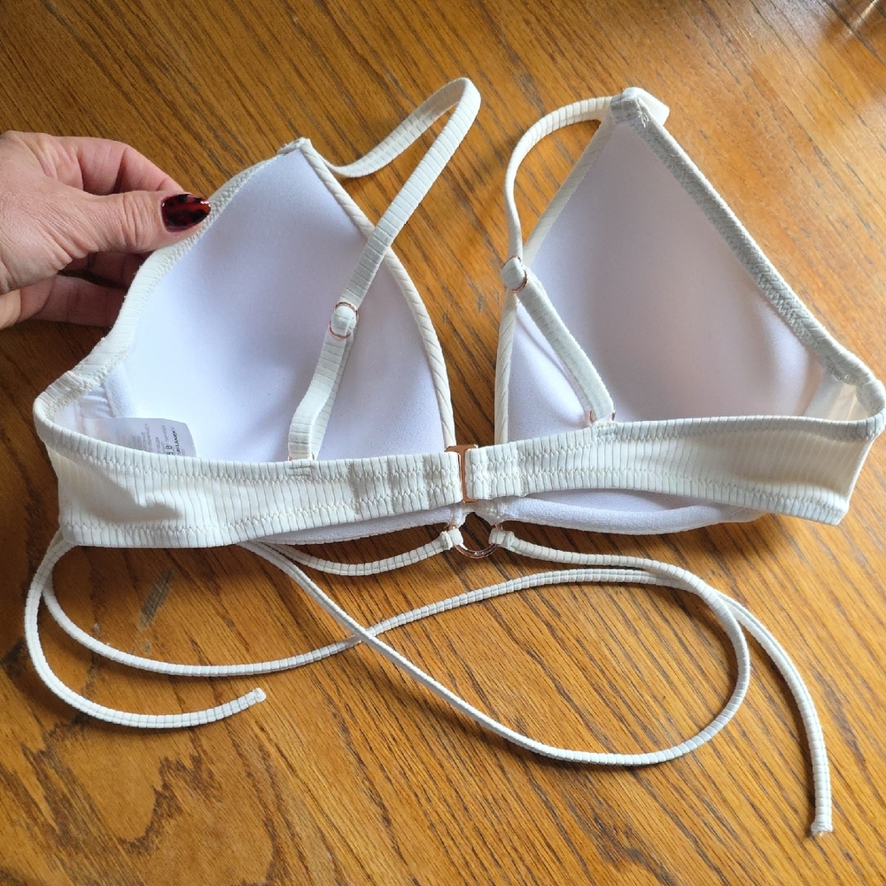 Shade & Shore White Ribbed Bra Top - Picture 2 of 4